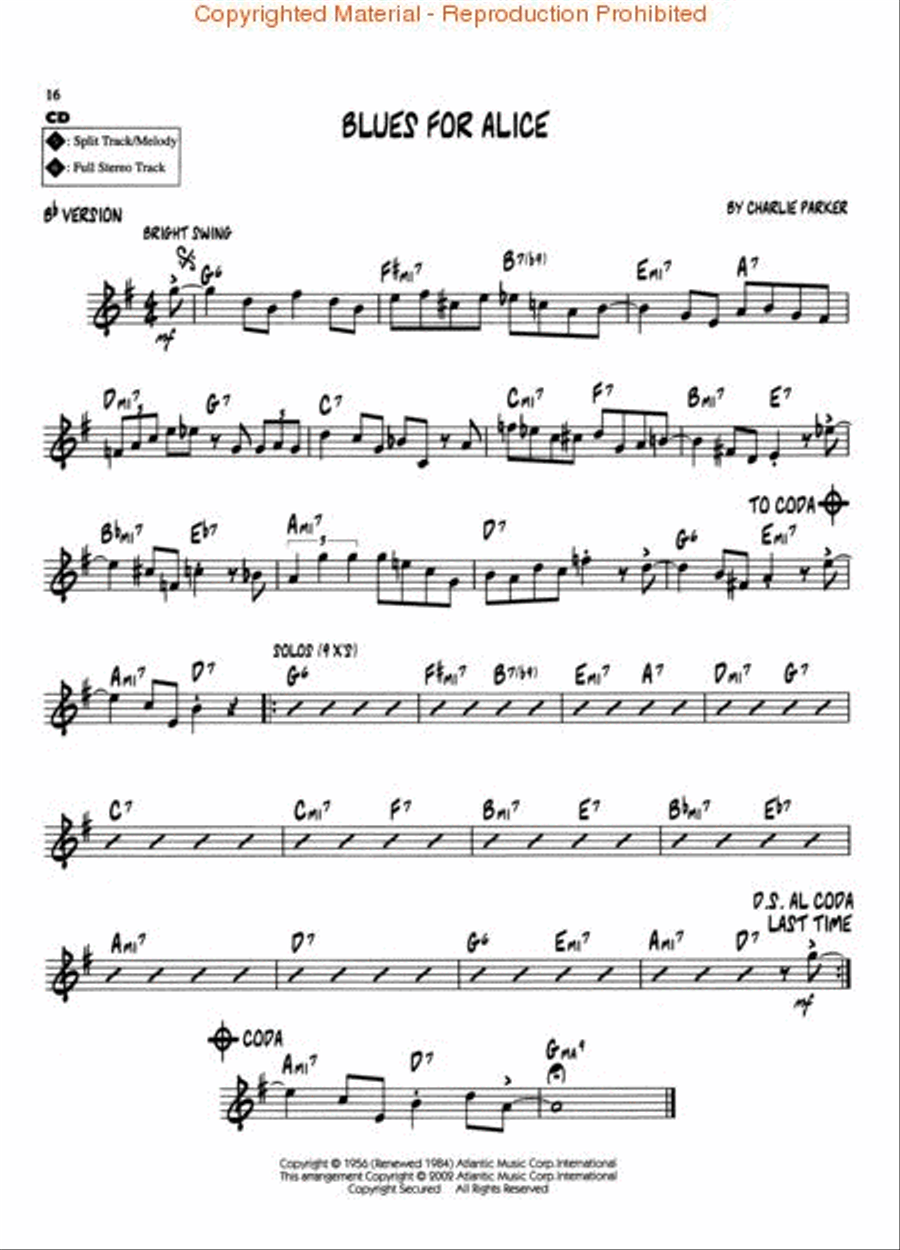 The Blues C Instrument scores gallery preview page 3