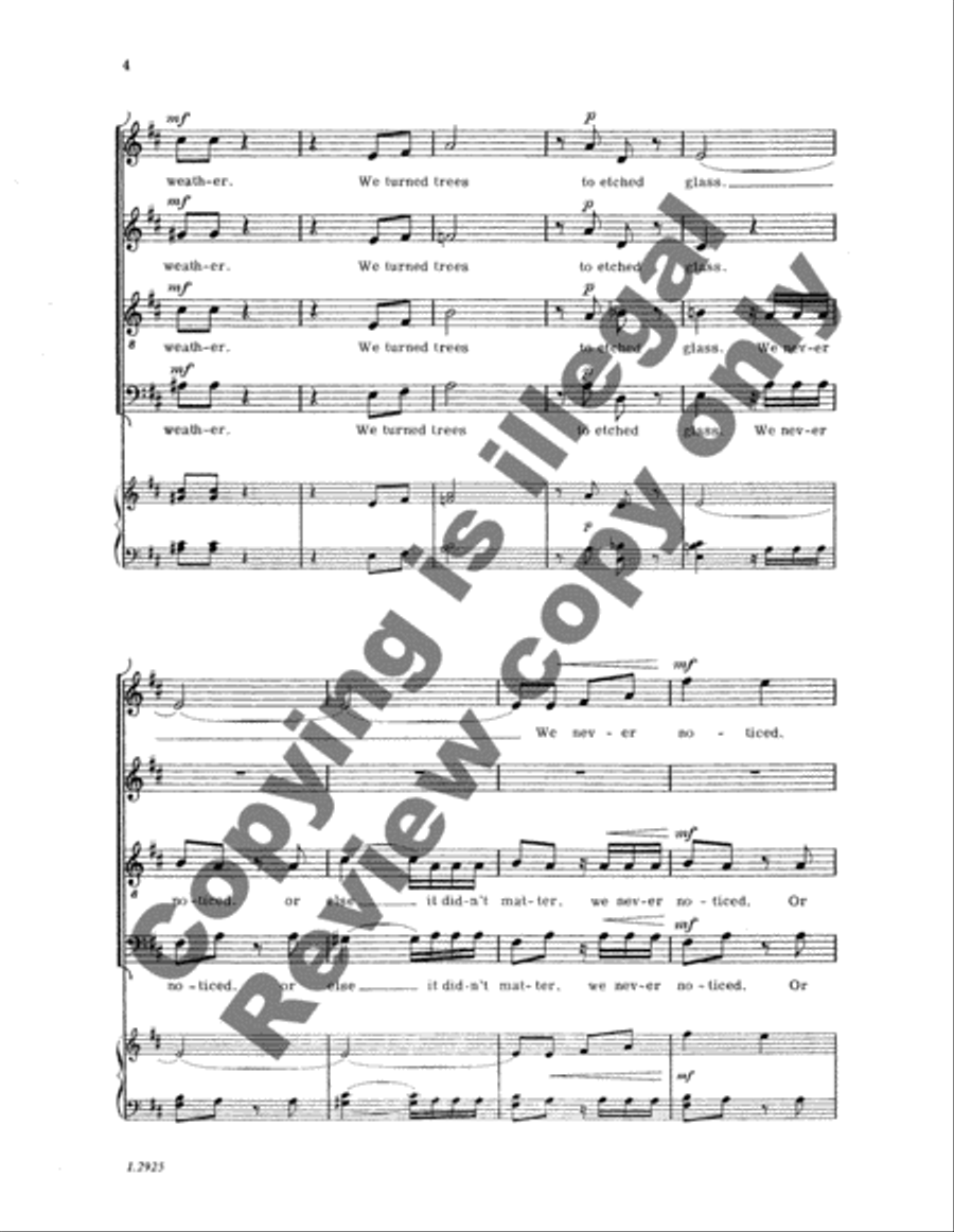 There Was a Time 4-Part scores gallery preview page 4