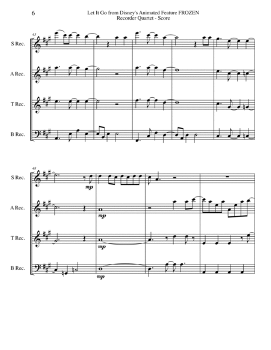 Let It Go (from Frozen) Small Ensemble scores gallery preview page 6