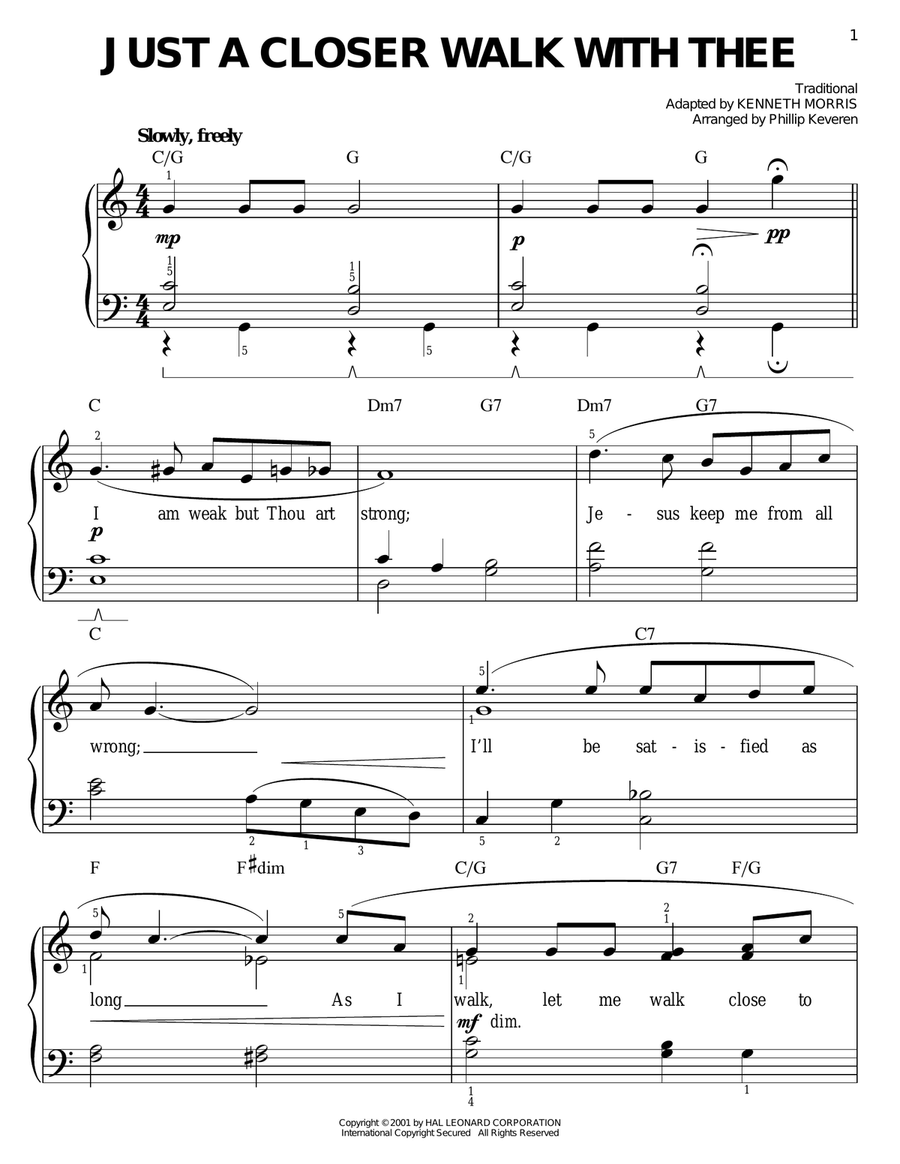 Just A Closer Walk With Thee (arr. Phillip Keveren)