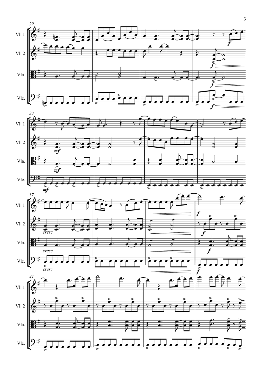 Quanto Amore Sei Quanto Amore Sei String Quartet scores gallery preview page 3