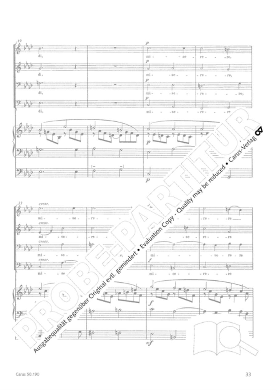 Mass in F major TTBB scores gallery preview page 33