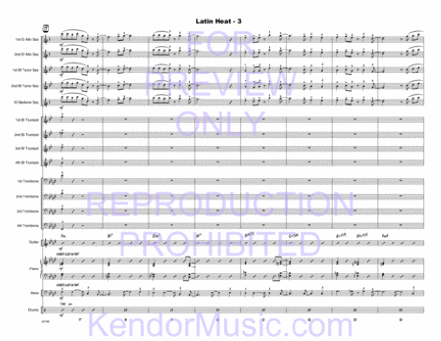 Latin Heat Latin Heat Jazz Ensemble scores gallery preview page 4