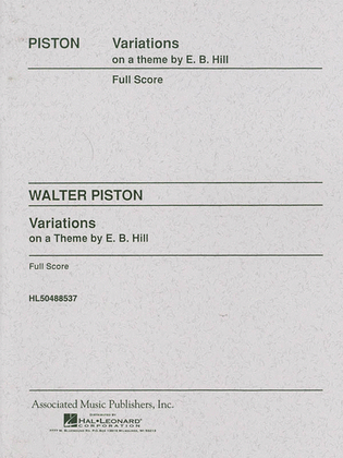 Book cover for Variations on a Theme by Edward Burlingame Hill