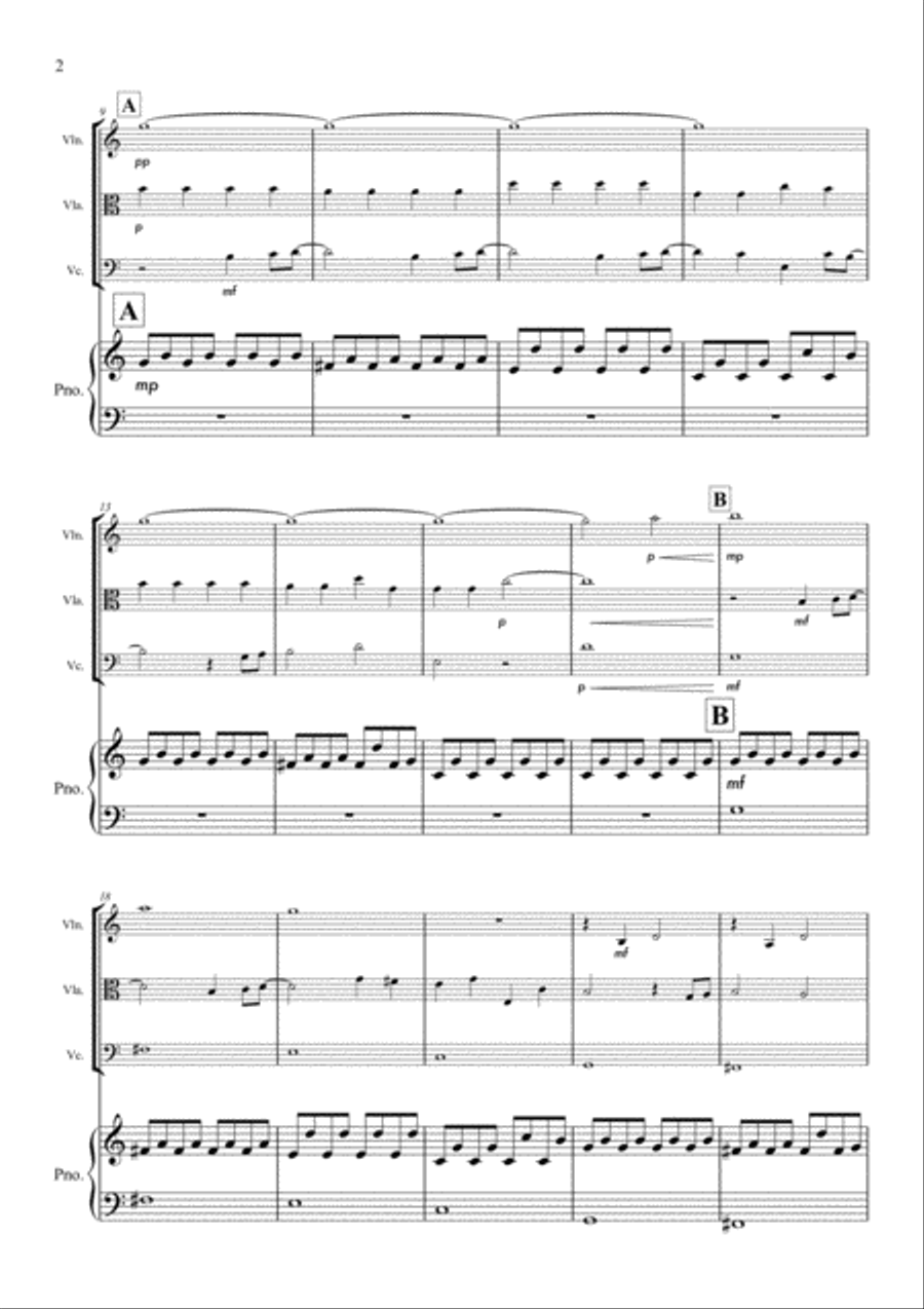 A Million Dreams Piano Quartet scores gallery preview page 2