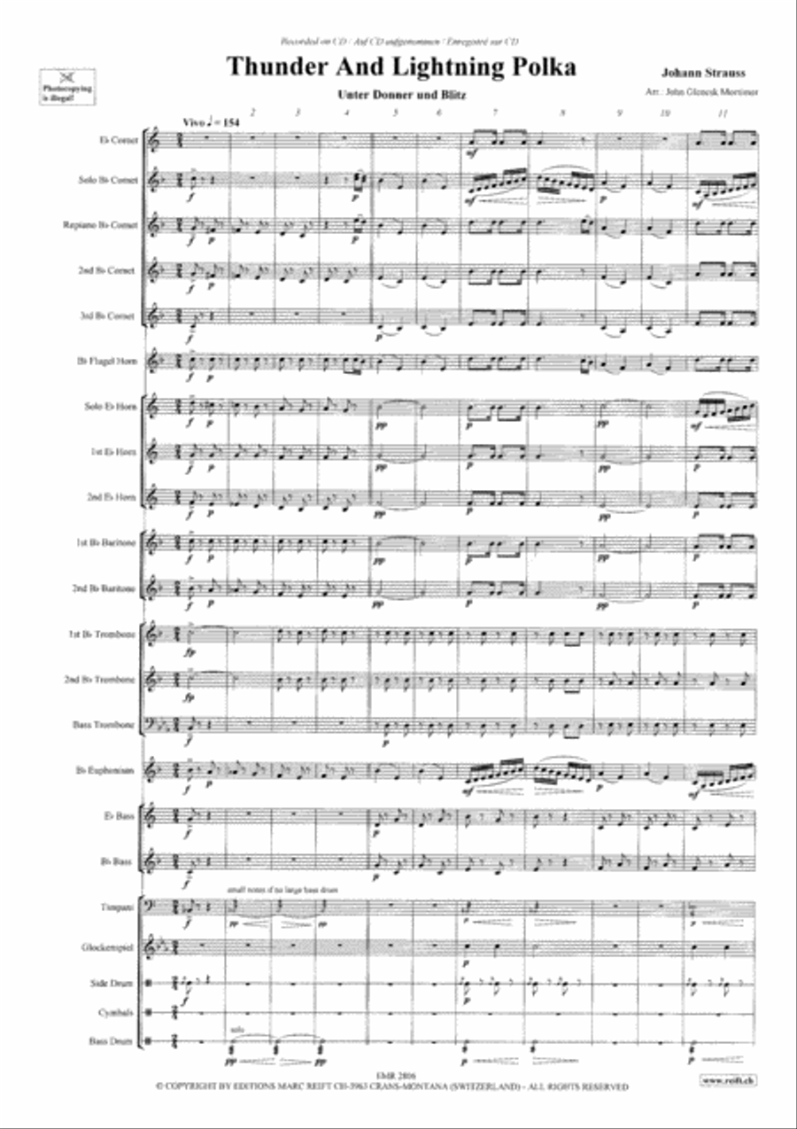 Thunder And Lightning Polka Brass Band scores gallery preview page 4