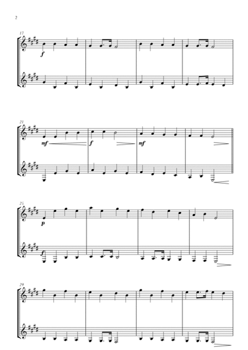 Twinkle Twinkle Little Star in D Major for Clarinet Duo. Easy version. image number null