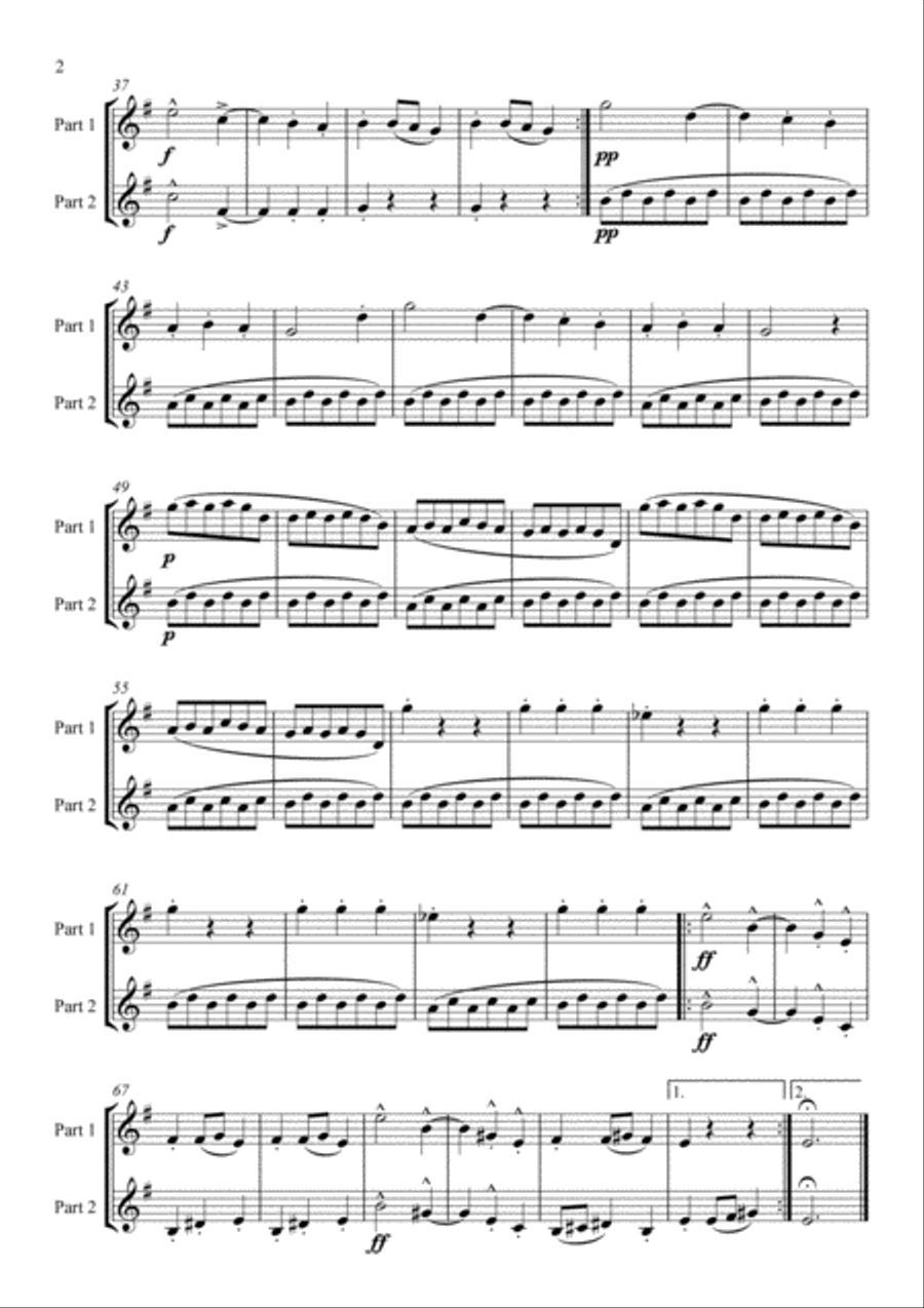 Slavonic Dance No. 8 arranged for Saxophone Duet Woodwind Duet scores gallery preview page 4