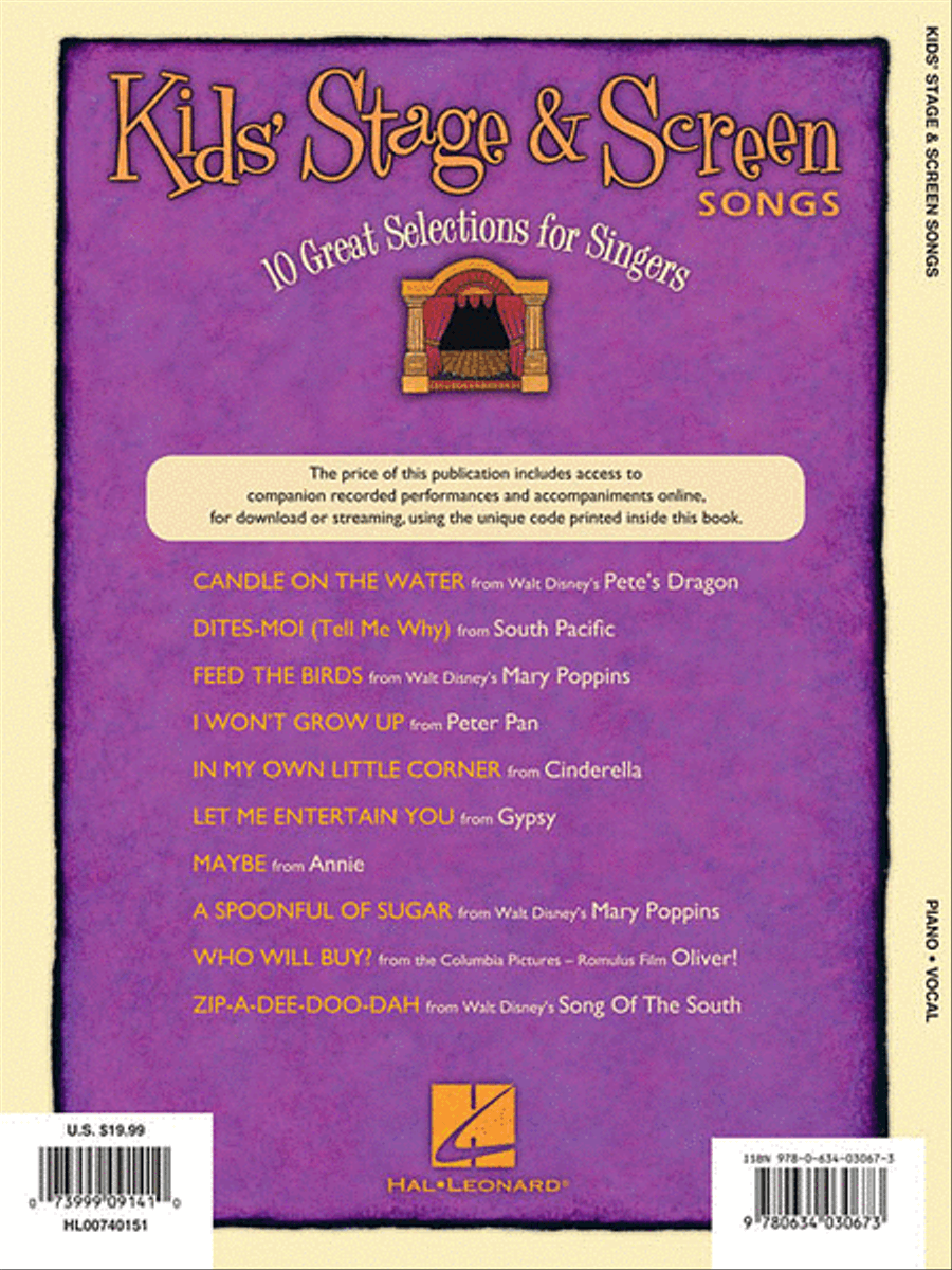 Kids' Stage & Screen Songs Voice scores gallery preview page 2