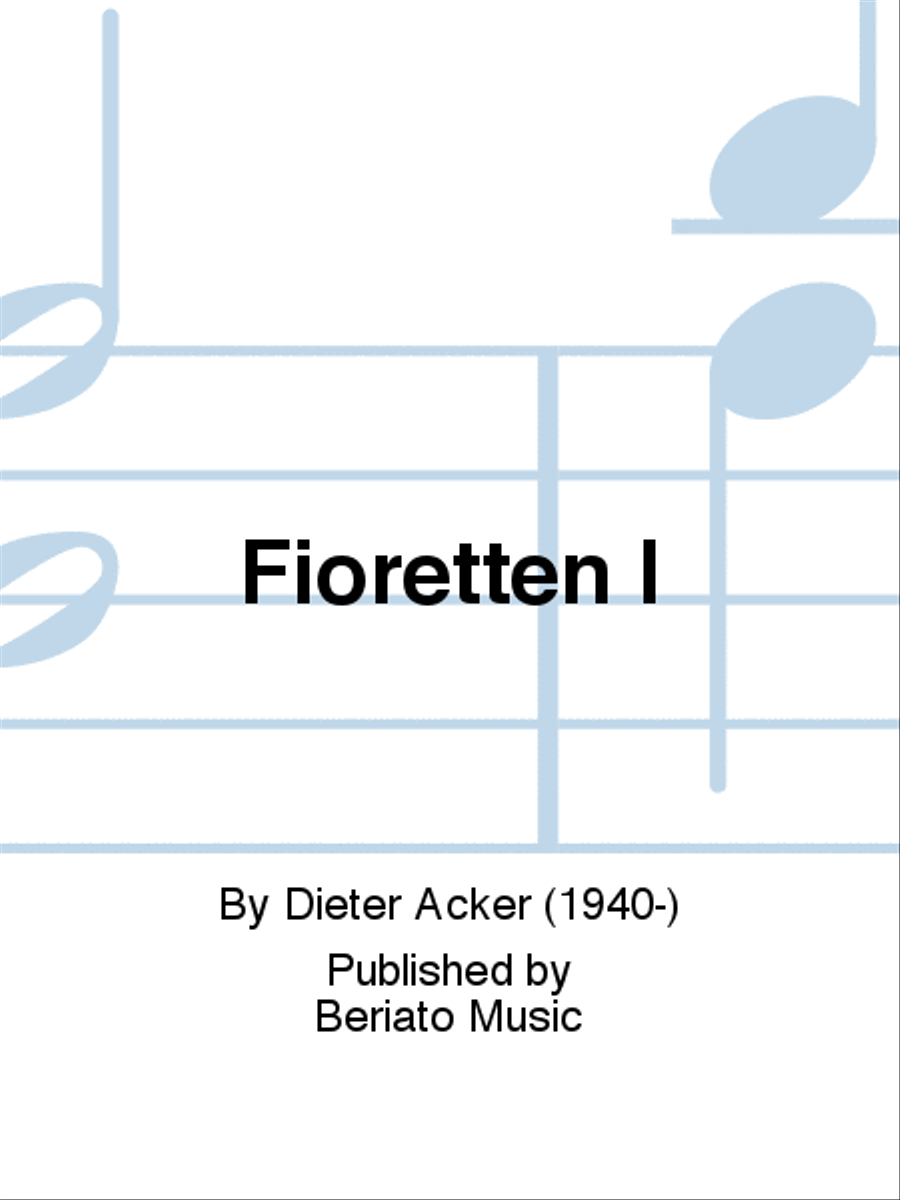 Fioretten I Fioretten I Flute Solo scores gallery preview page 1