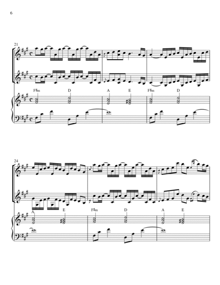Yiruma - Rivers Flows in You - Trio Piano and two Violin - with Chords image number null