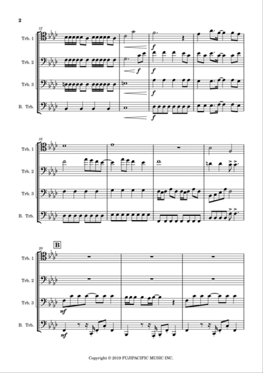 Makafushigi Adventure Trombone Solo scores gallery preview page 2