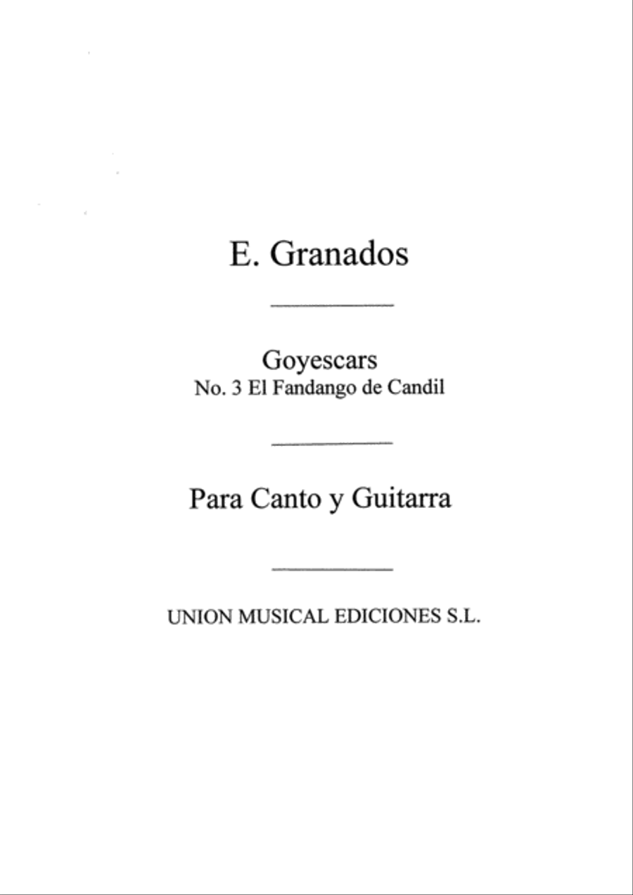 El Fandango Del Candil No.3 From Goyescas Piano Solo scores gallery preview page 1