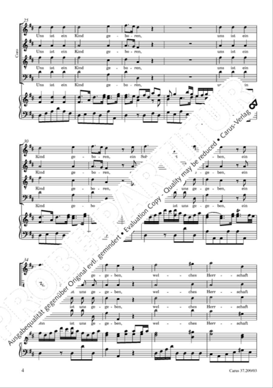 For us a child is born (Uns ist ein Kind geboren) STB scores gallery preview page 5