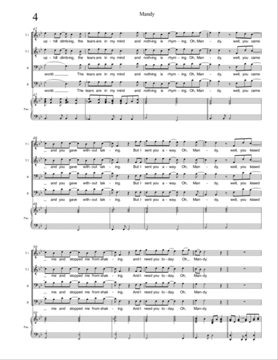 Mandy Mandy TTBB scores gallery preview page 4
