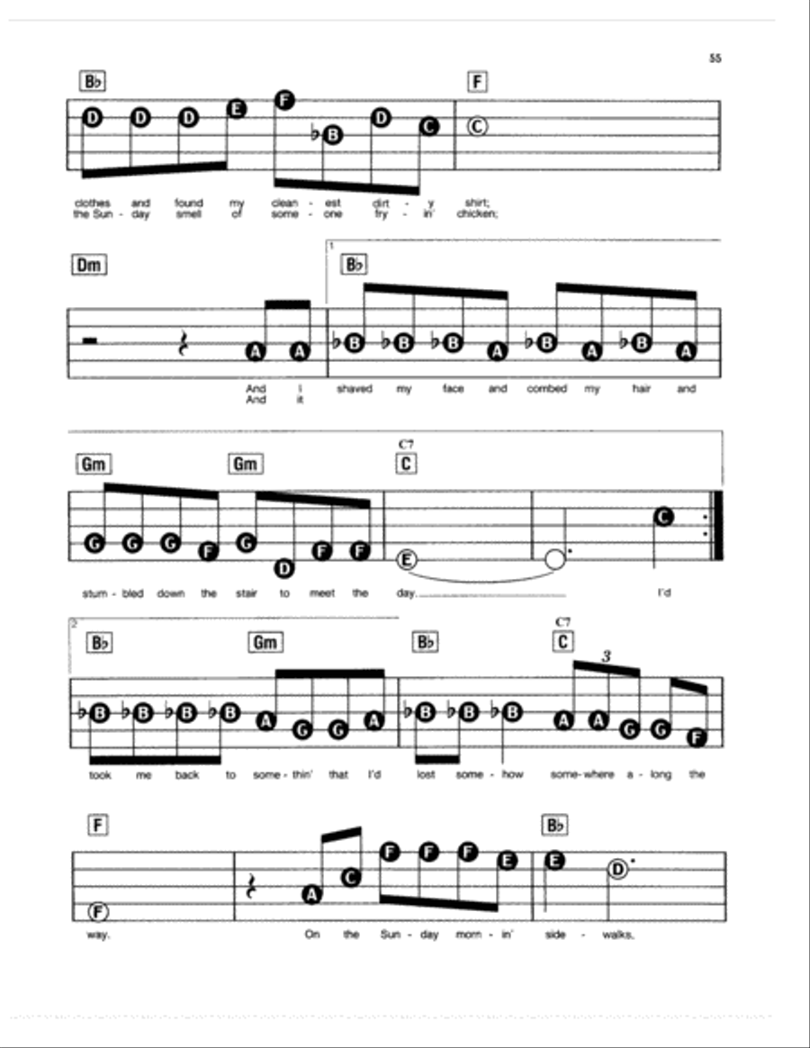 Sunday Mornin' Comin' Down Electronic Keyboard scores gallery preview page 2