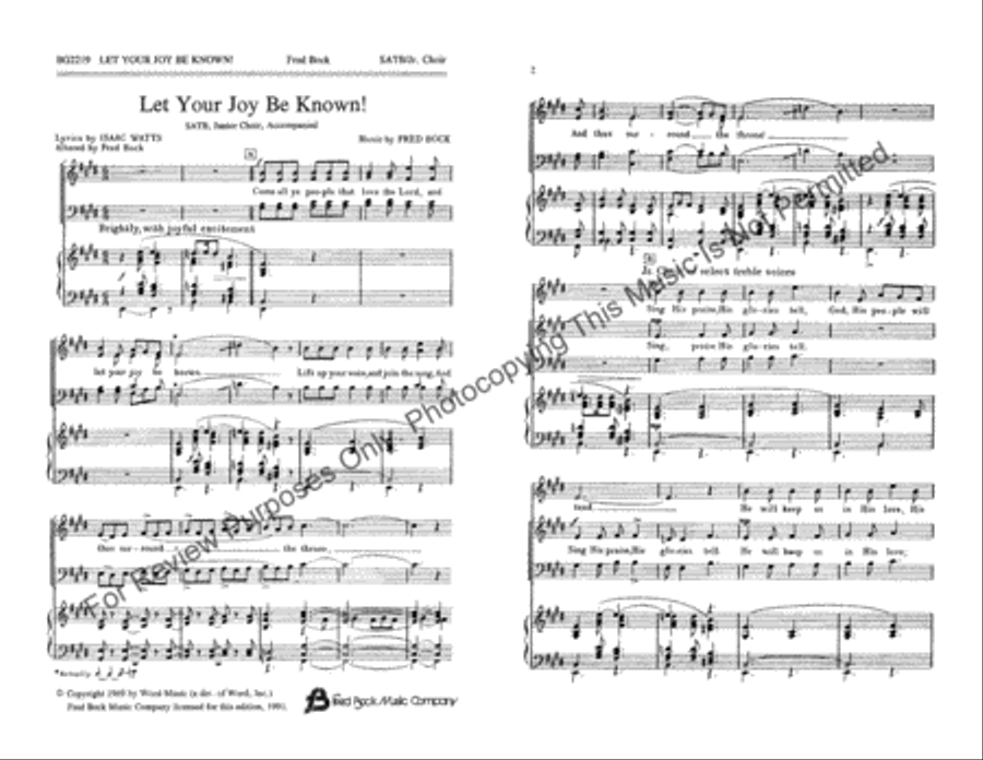 Let Your Joy Be Known! 4-Part scores gallery preview page 2