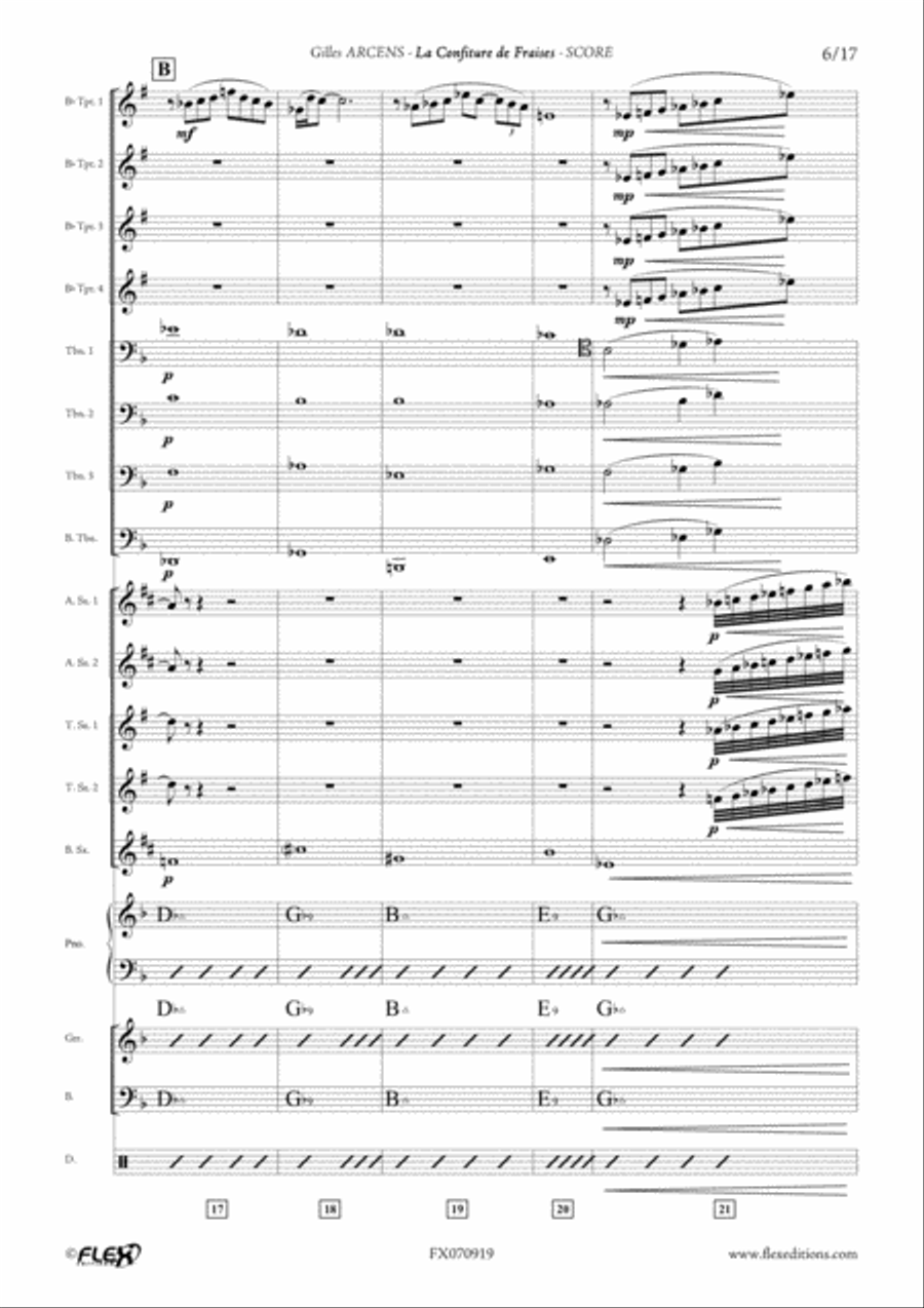 La confiture de fraises Big Band scores gallery preview page 6