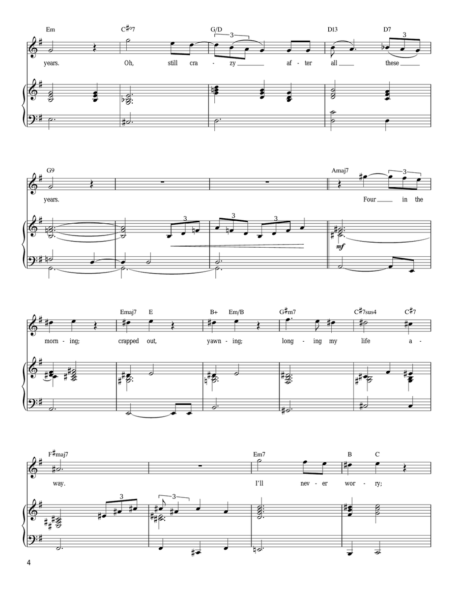 Still Crazy After All These Years Piano, Vocal, Guitar scores gallery preview page 4