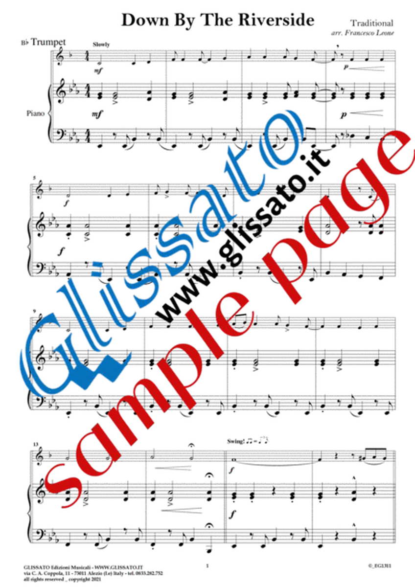 6 Easy Dixieland Tunes - Bb Trumpet/Cornet or Trombone/Euphonium t.c. & Piano image number null