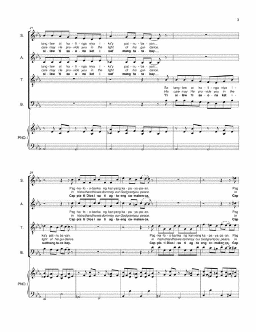 Pagpapala Pagpapala 4-Part scores gallery preview page 3