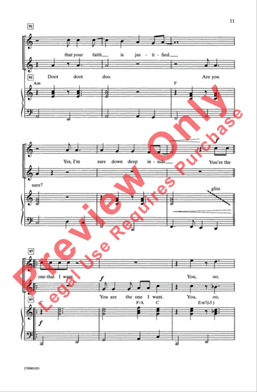 You're the One That I Want 2-Part scores gallery preview page 11