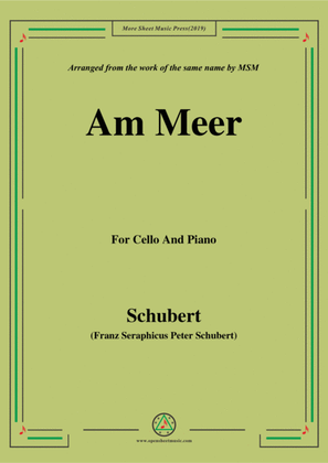 Book cover for Schubert-Am meer,for Cello and Piano