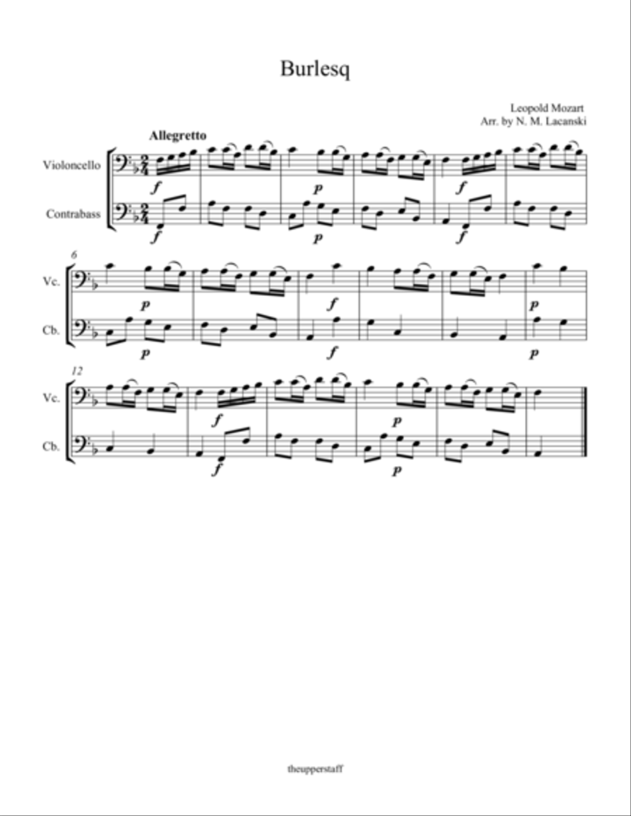 Burlesq String Duet scores gallery preview page 1