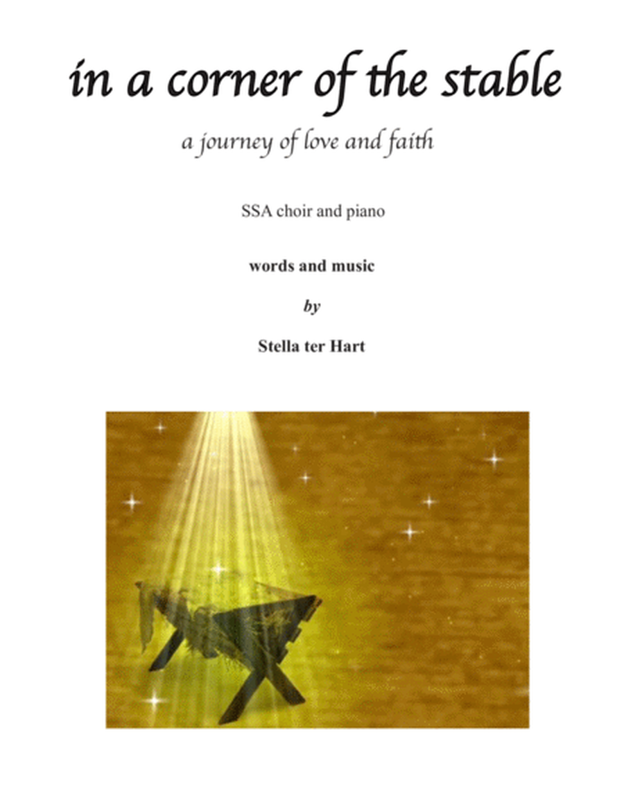 in a corner of the stable - a journey of love and faith. SSA choir with piano image number null
