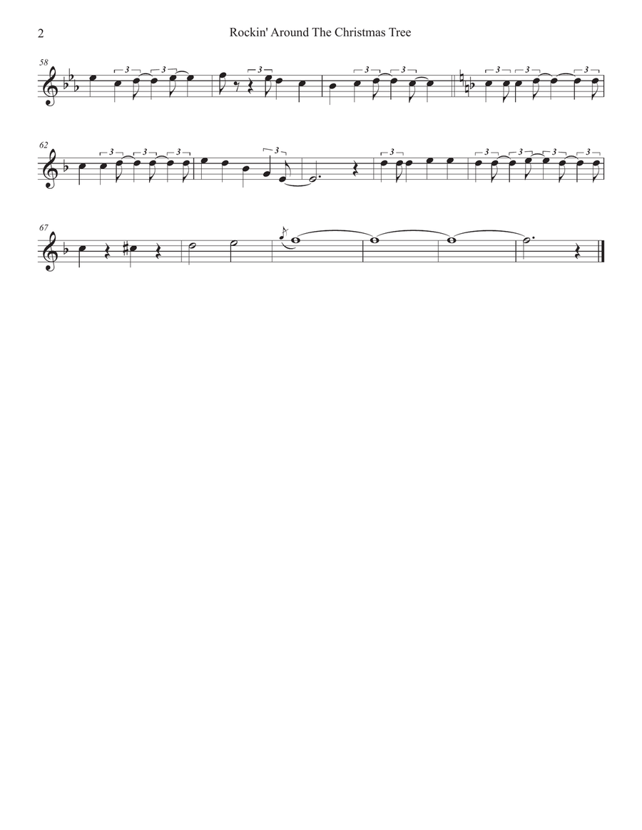 Rockin' Around The Christmas Tree B-Flat Clarinet scores gallery preview page 6