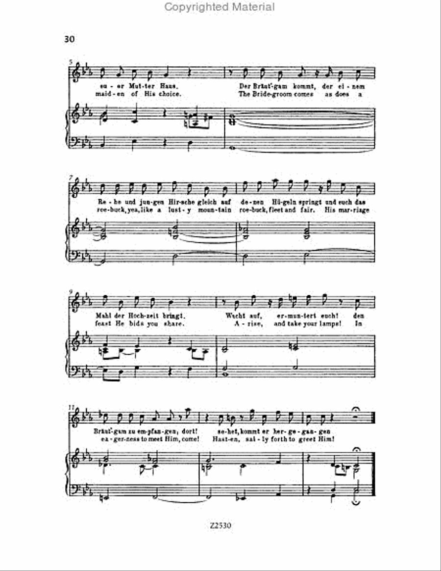 Wachet auf, ruft uns die Stimme, BWV 140 Choir scores gallery preview page 30