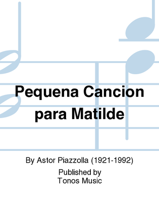 Book cover for Pequena Cancion para Matilde