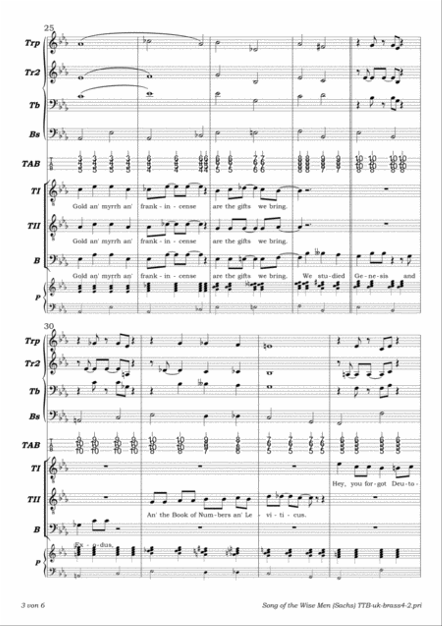 Song of the Wise Men Song of the Wise Men Large Ensemble scores gallery preview page 3