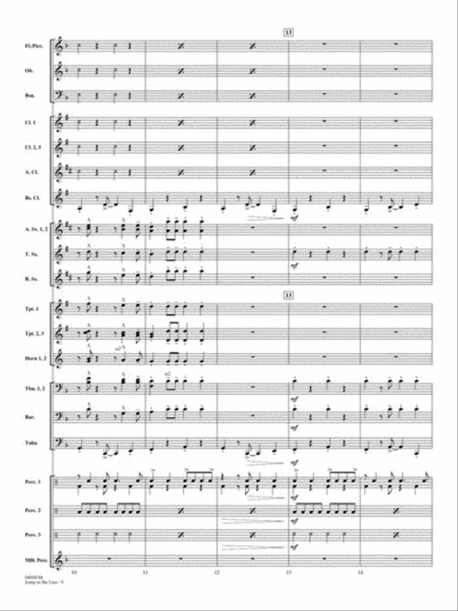 Jump in the Line Concert Band scores gallery preview page 6