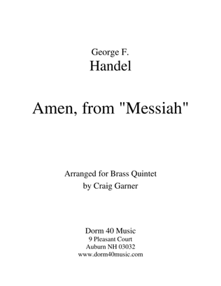 Book cover for Amen, from "Messiah"