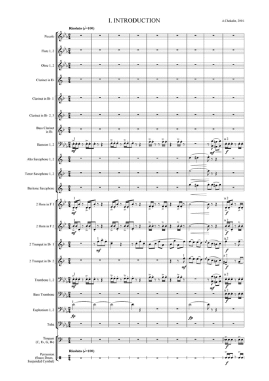 A Moment of Peace (Suite for concert band in five parts) + together with batches of instruments Concert Band scores gallery preview page 3