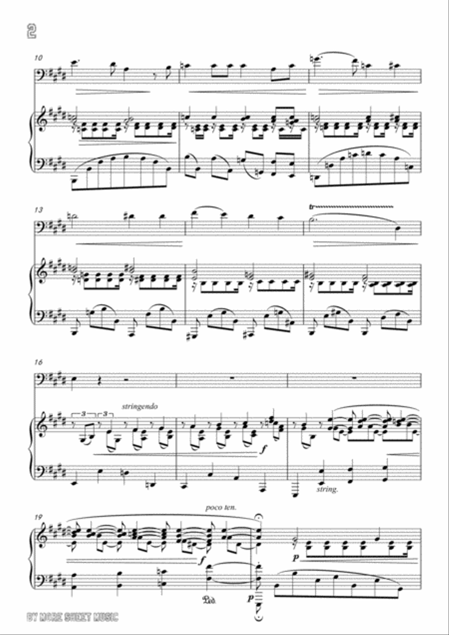 Brahms-Meine Liebe ist grün,for Cello and Piano Voice scores gallery preview page 4