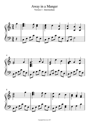 Away in a Manger - Harp solo intermediate (Version 1)