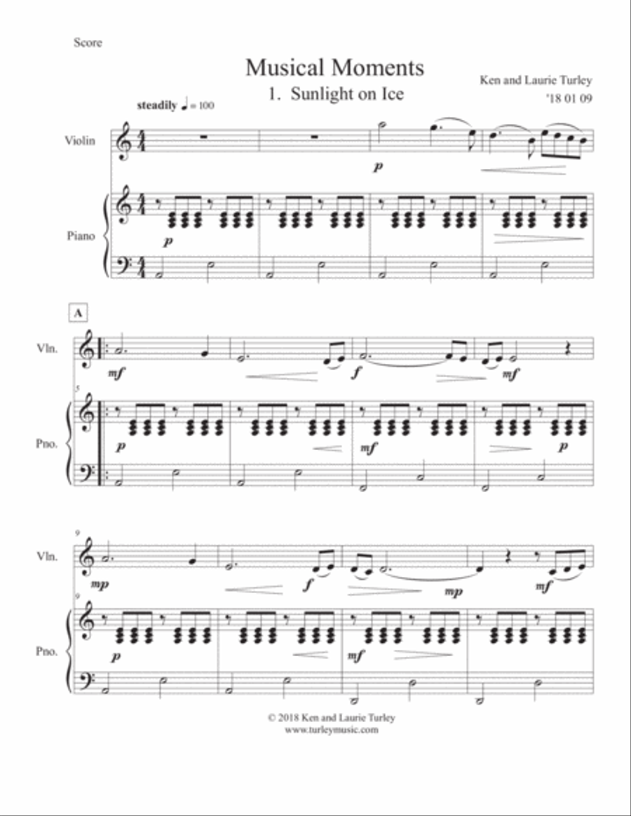 Musical Moments for Piano and Soloist Vol. 1 Flute scores gallery preview page 2