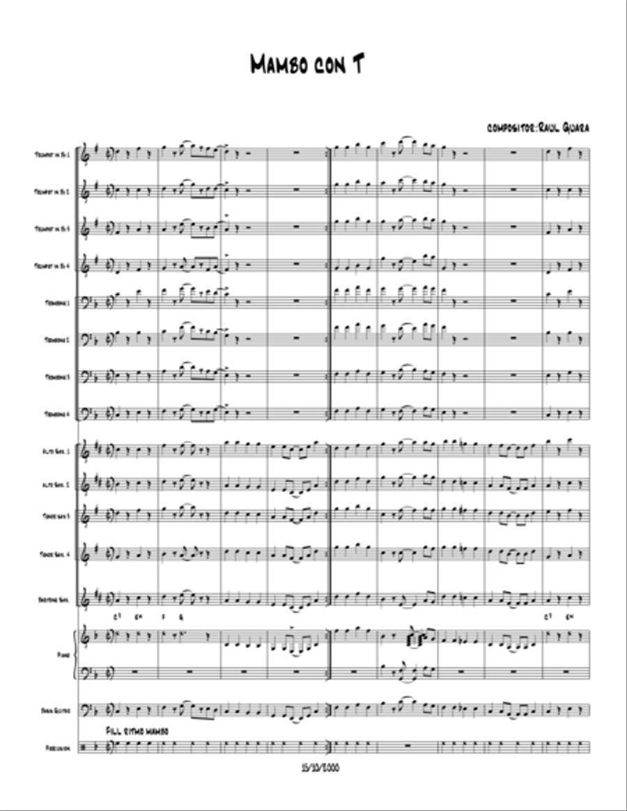 Mambo con T Mambo con T Jazz Ensemble scores gallery preview page 1