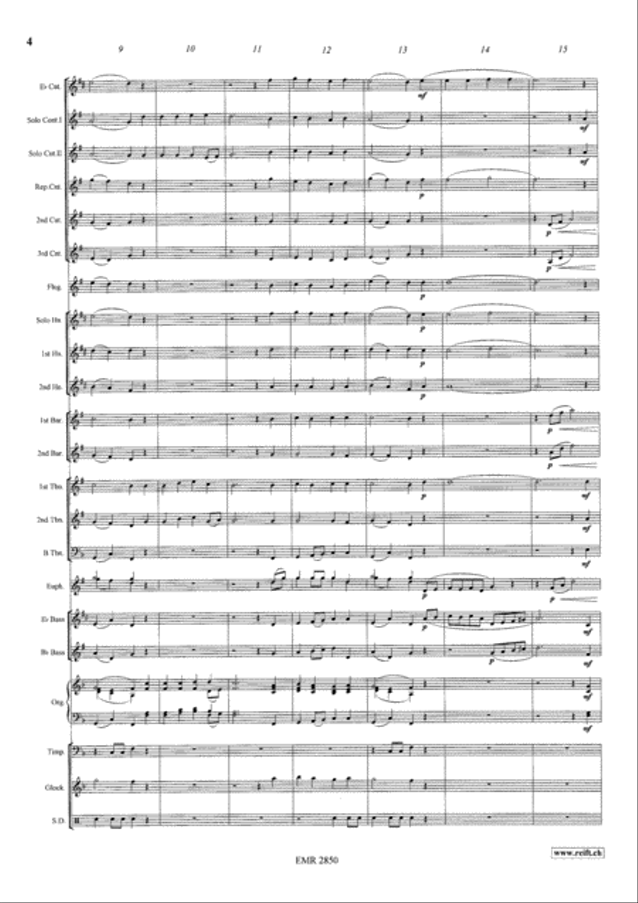 Nun danket alle Gott Brass Band scores gallery preview page 5