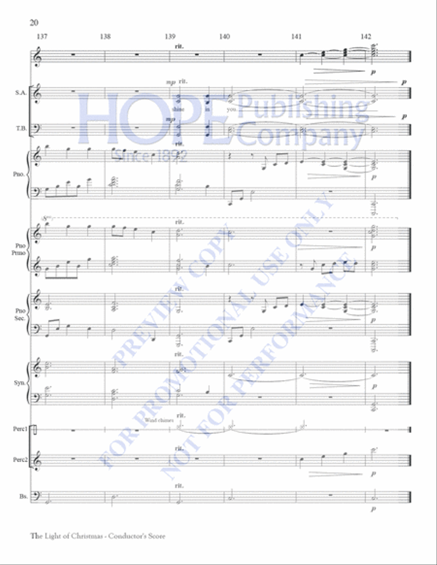 The Light of Christmas Choir scores gallery preview page 21