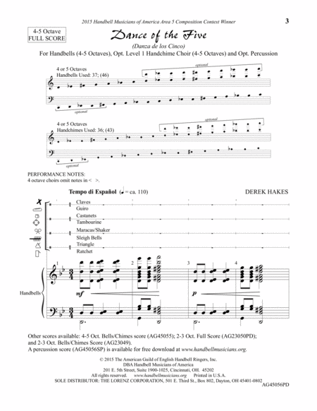Dance of the Five - 4-5 Octave Full Score