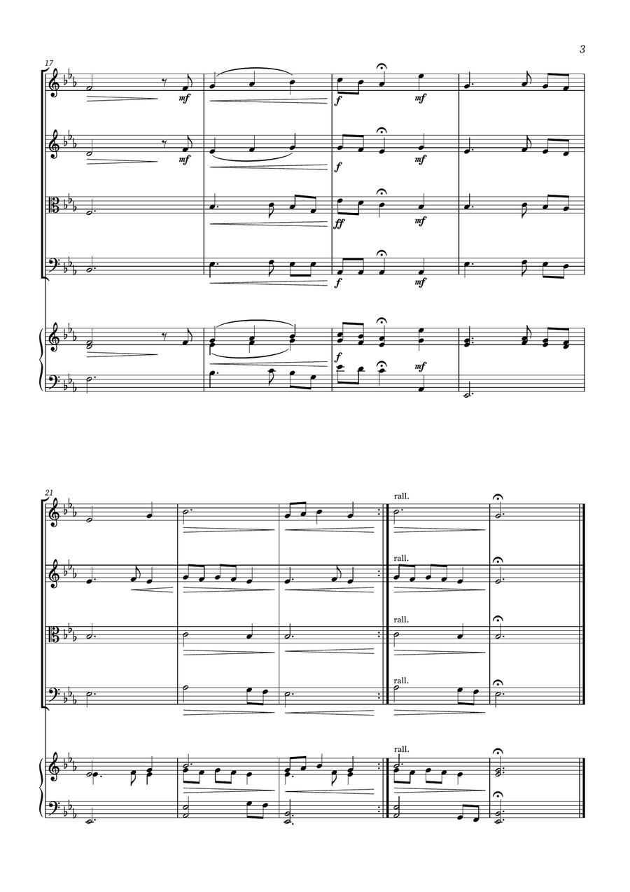 Jesus Paid It All - String Quartet and Piano String Quintet scores gallery preview page 3