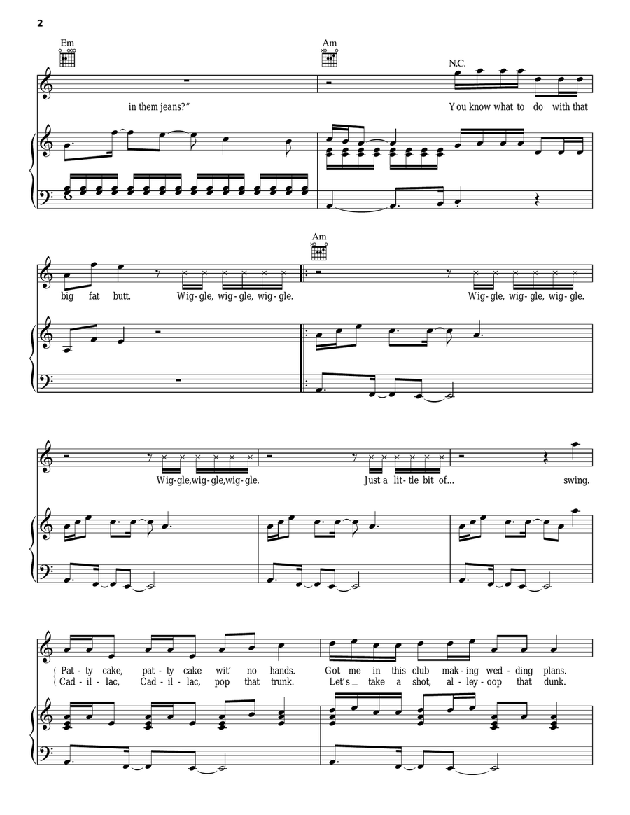 Wiggle Piano, Vocal, Guitar scores gallery preview page 2