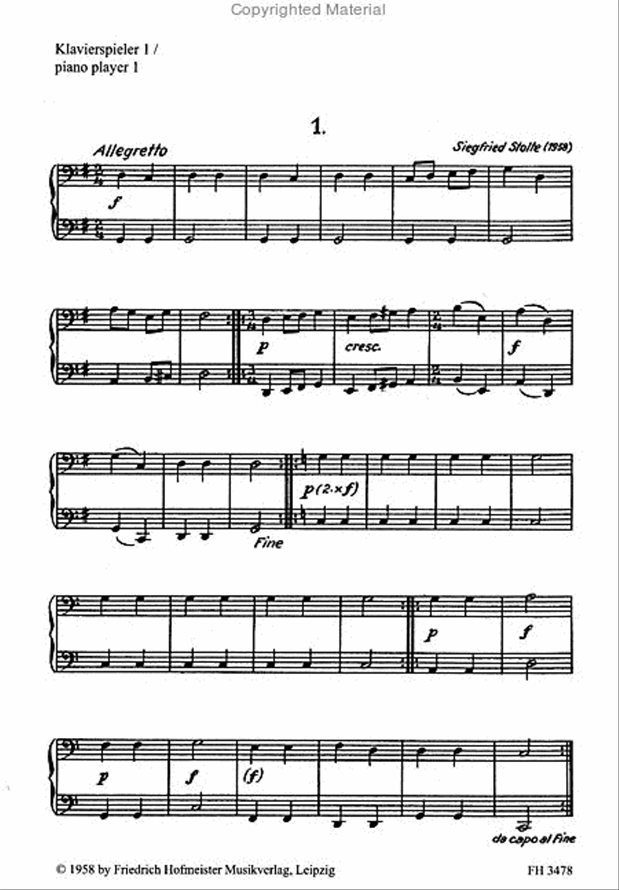 3 kleine Klavierstücke für 6 kleine Hände Piano scores gallery preview page 2