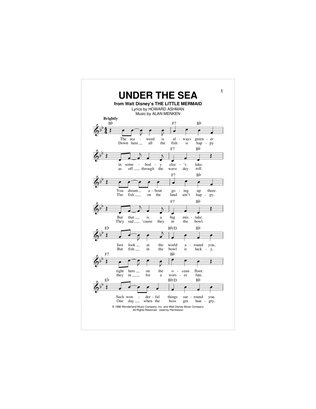 Book cover for Under The Sea (from The Little Mermaid)