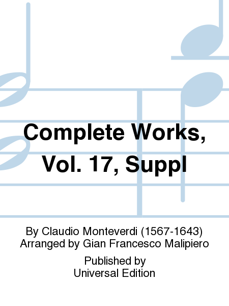 Complete Works, Vol. 17, Suppl