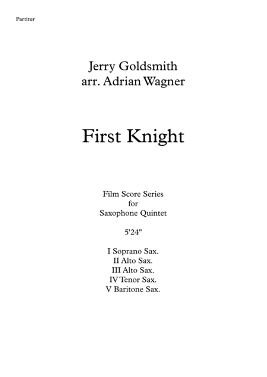 First Knight Saxophone Quintet scores gallery preview page 2