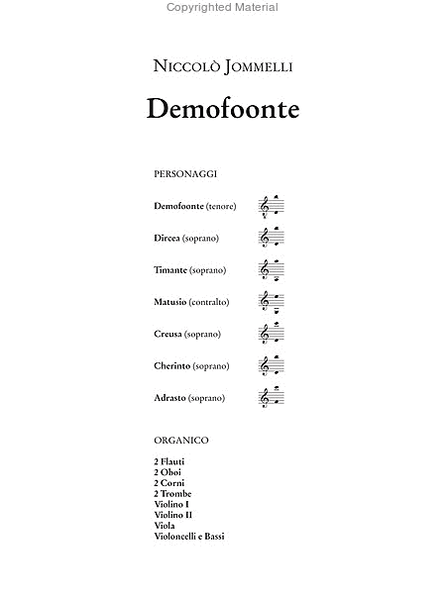 Demofoonte. Dramma per musica (1770). Critical Edition